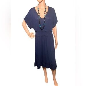 New York & Company Navy Midi Dress